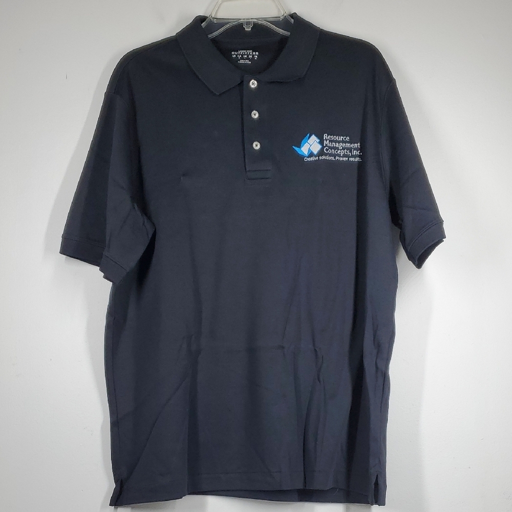 Resource Management Concepts Inc Black Polo Shirt with Short Sleeves L